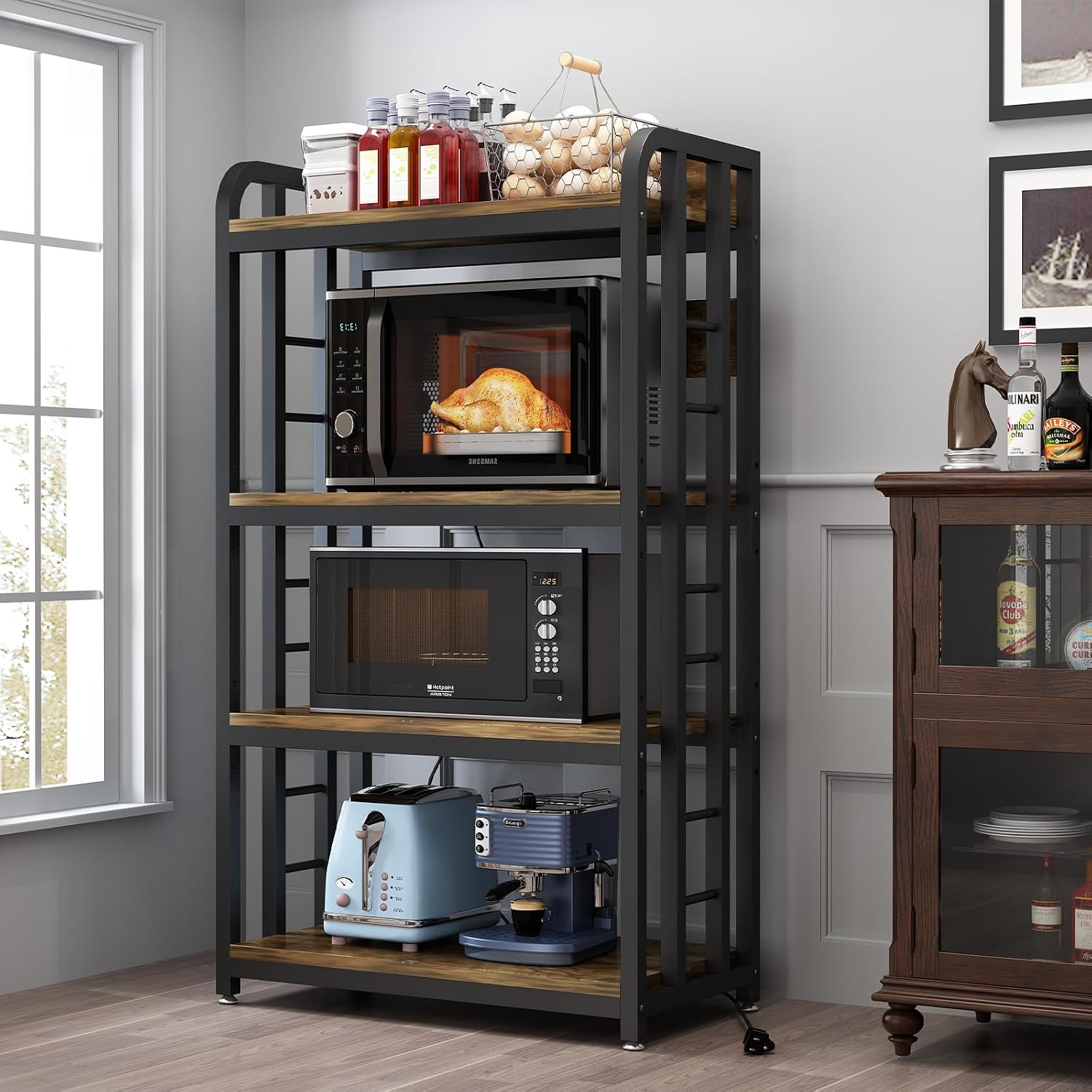 4 Tier Kitchen Bakers Rack Wit - đánh giá và giá Kitchen Appliances Outlet