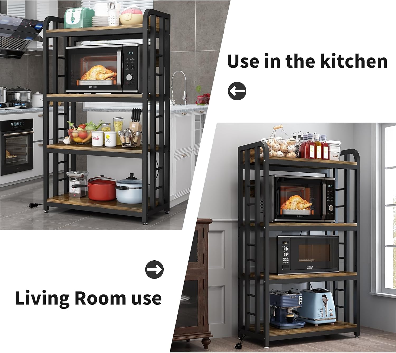 4 Tier Kitchen Bakers Rack Wit - đánh giá và giá Kitchen Appliances Outlet