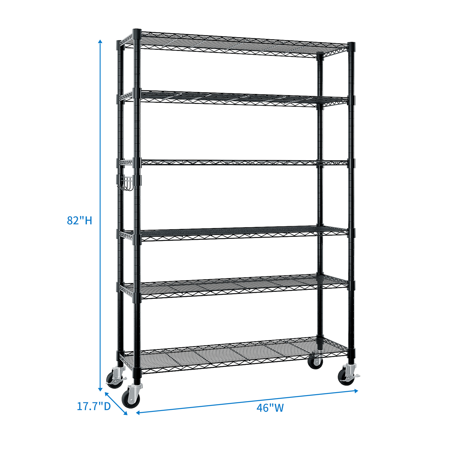 6‑Tier Storage Shelves Black M - đánh giá và giá Kitchen Appliances Warehouse